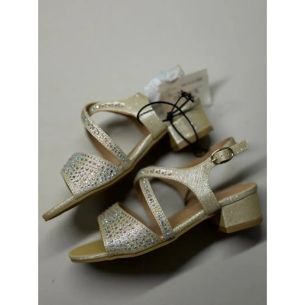 NEW! Christie & Jill Leah Gold Sparkle Size 12M Girls Shoes Pumps